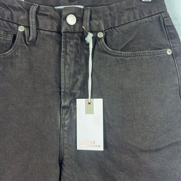 Good American women’s good 90s duster brown denim jean size 26 NWT - Picture 4 of 5